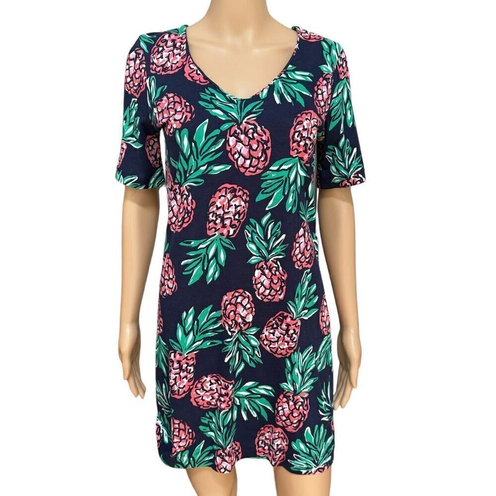 Draper James Pineapple Print 100% Pima cotton Dress Womens Size S never worn